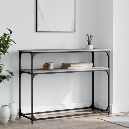 Tavolino Consolle Grigio Sonoma 100x35,5x75cm Legno Multistrato | homemem39