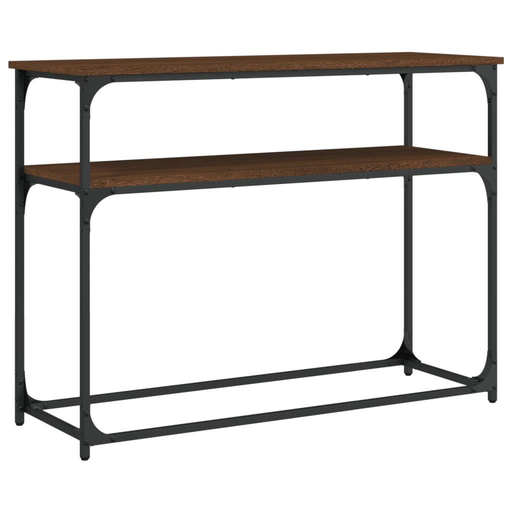 Tavolo Consolle Rovere Marrone 100x35,5x75 cm Legno Multistrato - homemem39