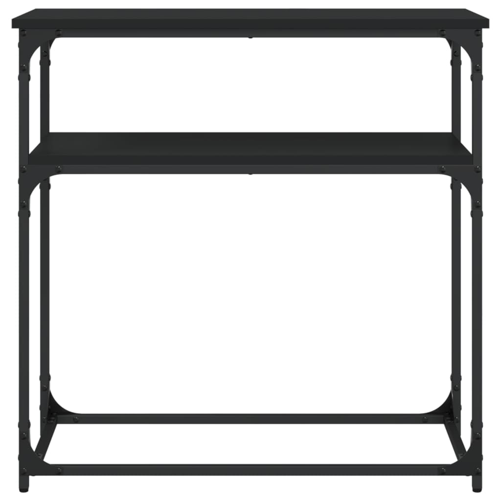 Tavolino Consolle Nero 75x35,5x75 cm in Legno Multistrato