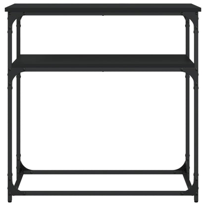 Tavolino Consolle Nero 75x35,5x75 cm in Legno Multistrato