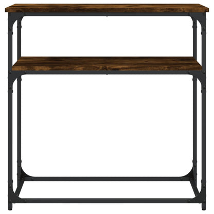 Tavolino Consolle Rovere Fumo 75x35,5x75cm in Legno Multistrato