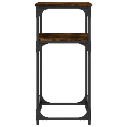 Tavolino Consolle Rovere Fumo 75x35,5x75cm in Legno Multistrato