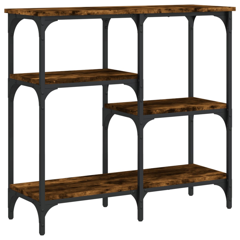 Tavolo Consolle Rovere Fumo 80x29x75 cm in Legno Multistrato - homemem39