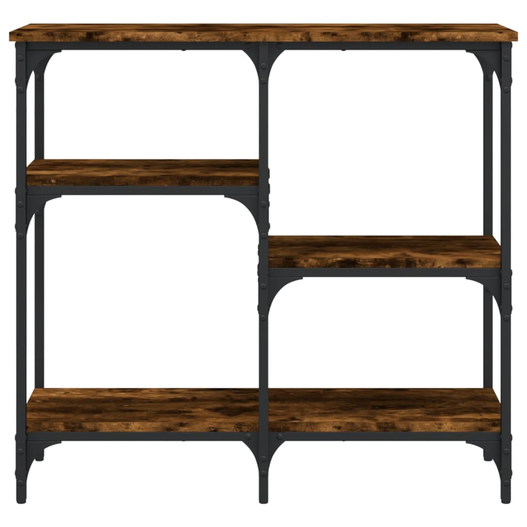 Tavolo Consolle Rovere Fumo 80x29x75 cm in Legno Multistrato | homemem39