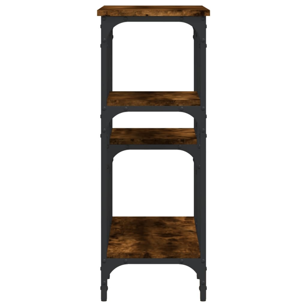 Tavolo Consolle Rovere Fumo 80x29x75 cm in Legno Multistrato - homemem39