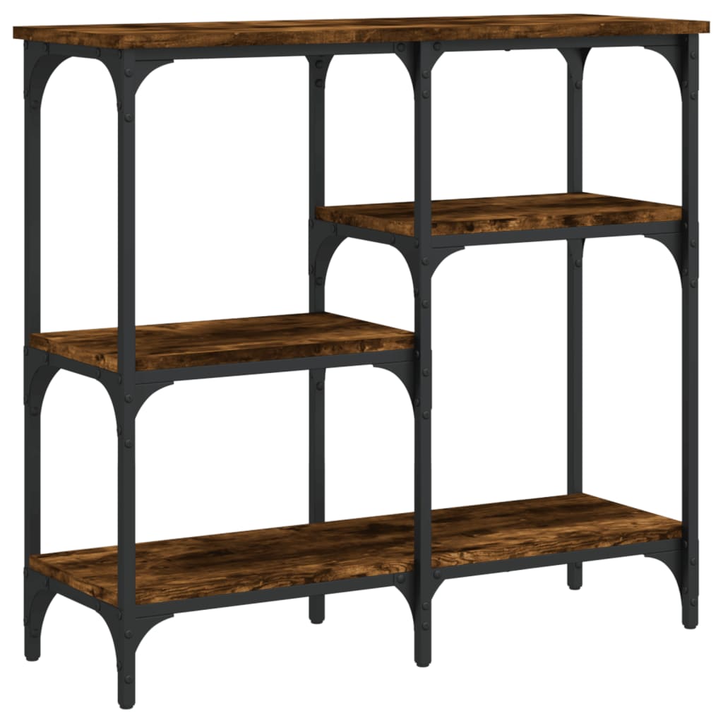 Tavolo Consolle Rovere Fumo 80x29x75 cm in Legno Multistrato - homemem39