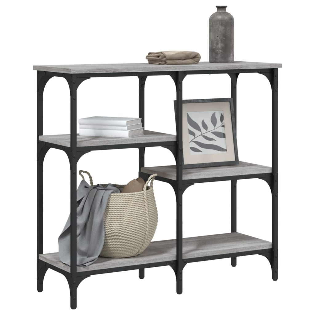 Tavolo Consolle Grigio Sonoma 80x29x75 cm in Legno Multistrato - homemem39