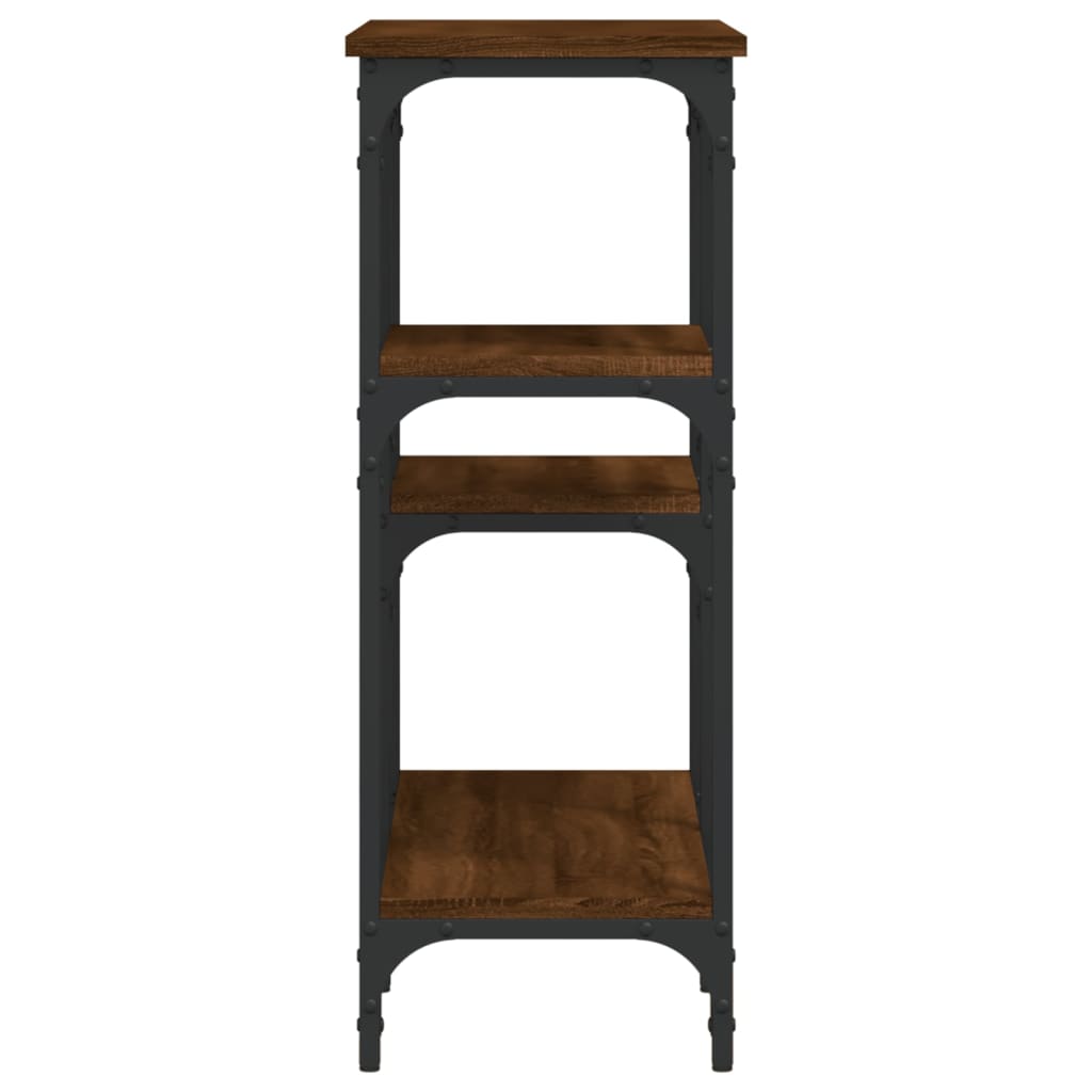 Tavolino Consolle Rovere Marrone 80x29x75 cm Legno Multistrato - homemem39
