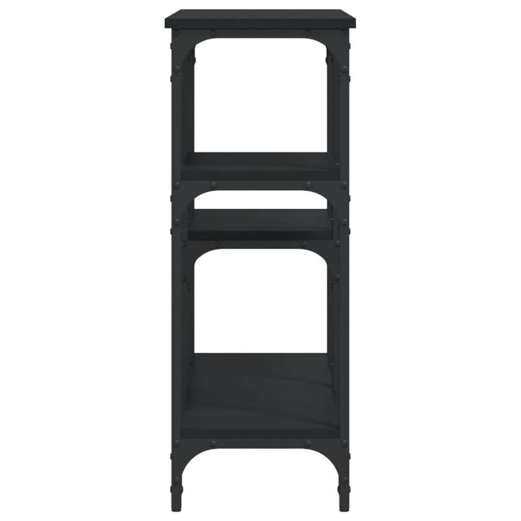Tavolino Consolle Nero 102x29x75 cm in Legno Multistrato - homemem39