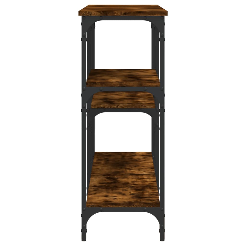 Tavolo Consolle Rovere Fumo 160x29x75 cm in Legno Multistrato - homemem39