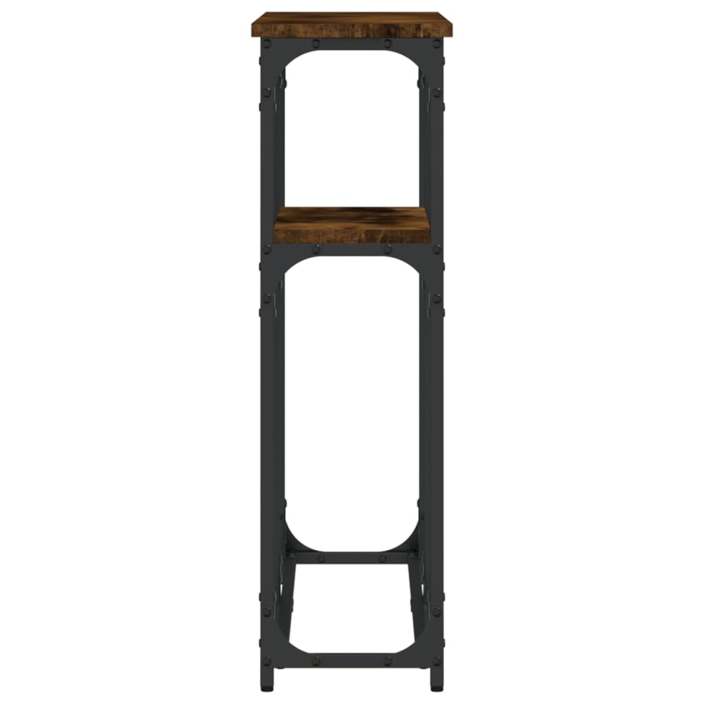 Tavolino Consolle Rovere Fumo 90x22,5x75cm in Legno Multistrato - homemem39