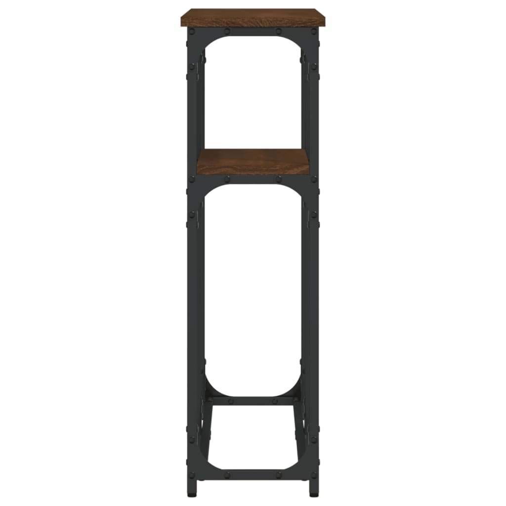 Tavolo Consolle Rovere Marrone 90x22,5x75 cm Legno Multistrato - homemem39