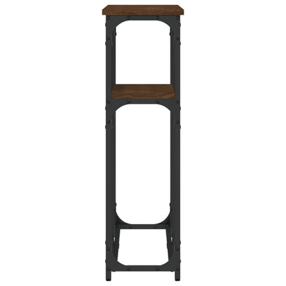Tavolo Consolle Rovere Marrone 90x22,5x75 cm Legno Multistrato - homemem39