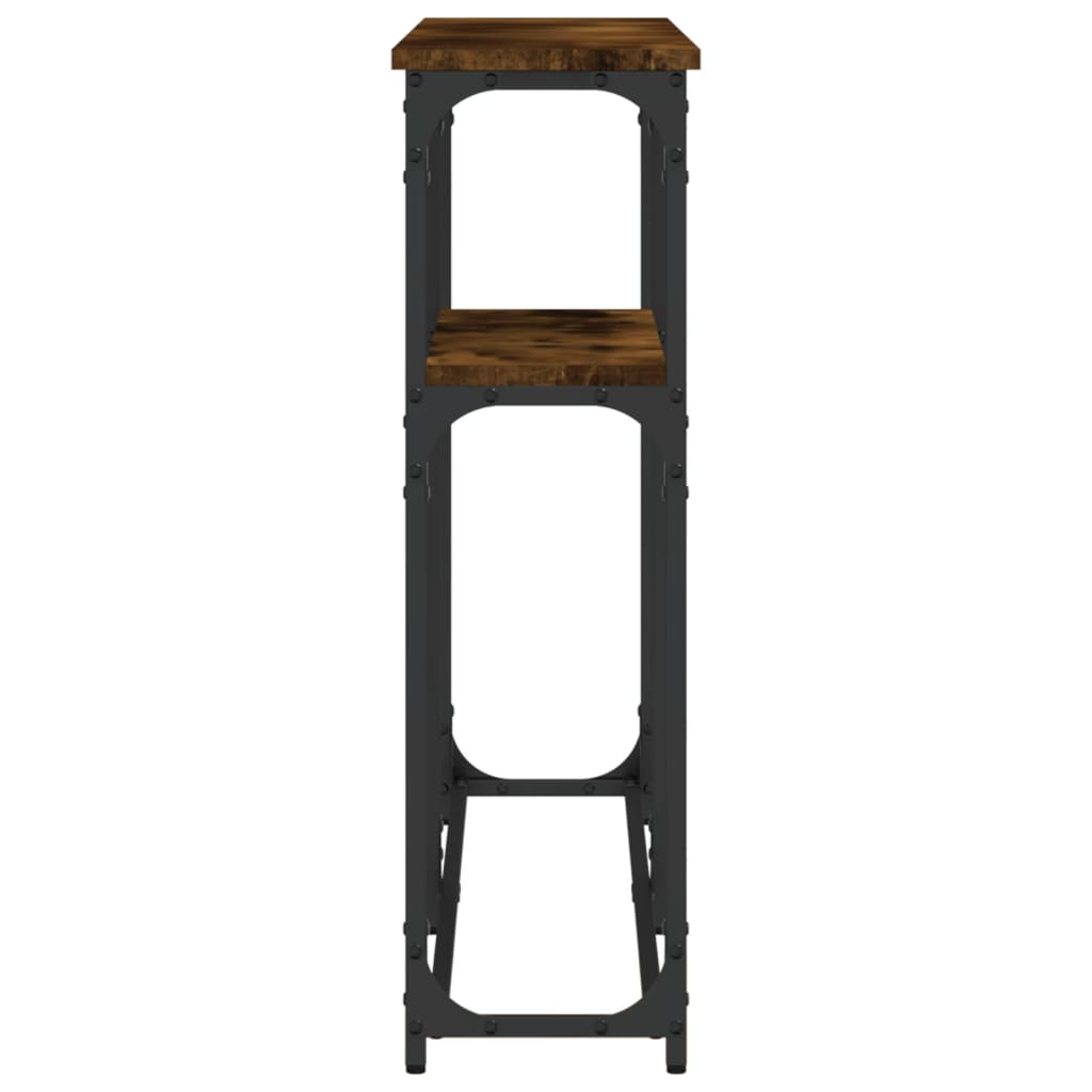 Tavolino Consolle Rovere Fumo 145x22,5x75 cm Legno Multistrato - homemem39