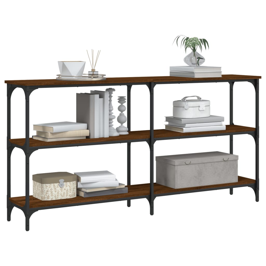 Tavolino Consolle Rovere Marrone 150x29x75 cm Legno Multistrato | homemem39