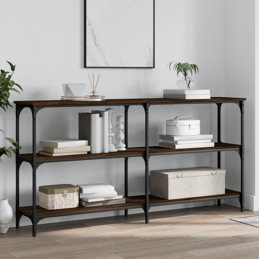 Tavolino Consolle Rovere Marrone 150x29x75 cm Legno Multistrato | homemem39