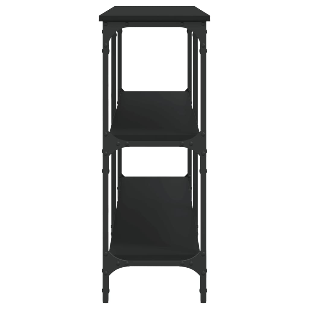 Tavolino Consolle Nero 200x29x75 cm in Legno Multistrato - homemem39