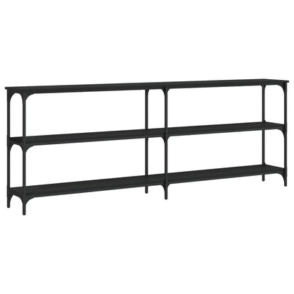 Tavolino Consolle Nero 200x29x75 cm in Legno Multistrato - homemem39