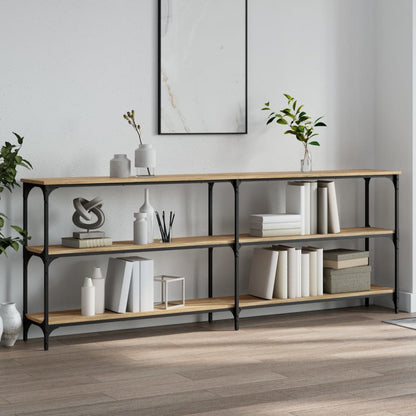 Tavolo Consolle Rovere Sonoma 200x29x75 cm Legno Agglomerato