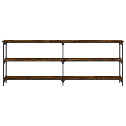 Tavolo Consolle Rovere Fumo 200x29x75 cm in Legno Multistrato