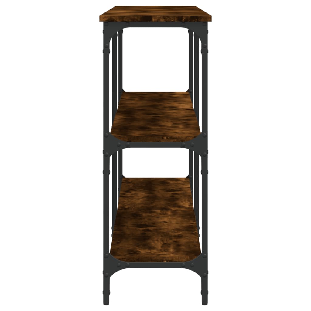 Tavolo Consolle Rovere Fumo 200x29x75 cm in Legno Multistrato | homemem39