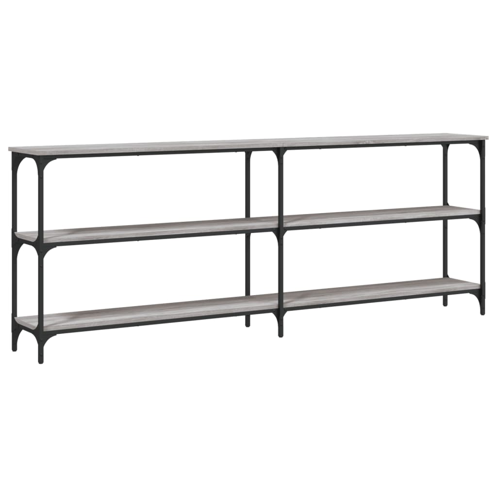 Tavolo Consolle Grigio Sonoma 200x29x75 cm in Legno Multistrato - homemem39