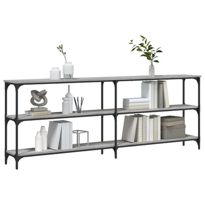 Tavolo Consolle Grigio Sonoma 200x29x75 cm in Legno Multistrato - homemem39