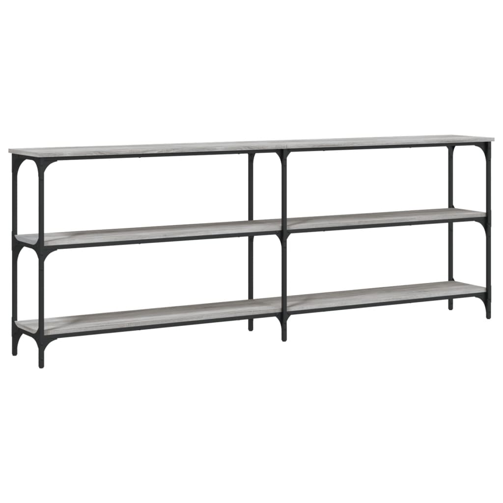Tavolo Consolle Grigio Sonoma 200x29x75 cm in Legno Multistrato - homemem39