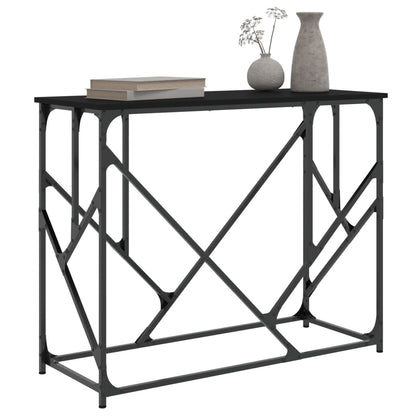 Tavolino Consolle Nero 100x40x80 cm in Legno Multistrato - homemem39
