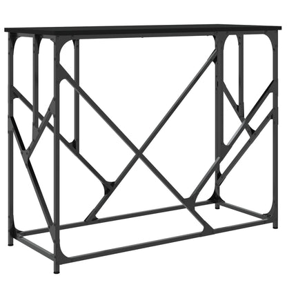 Tavolino Consolle Nero 100x40x80 cm in Legno Multistrato - homemem39