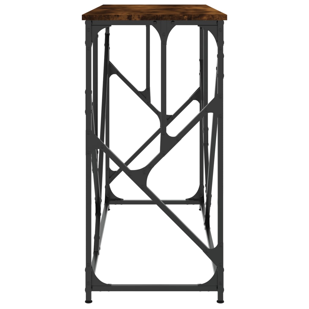 Tavolo Consolle Rovere Fumo 100x40x80 cm in Legno Multistrato - homemem39