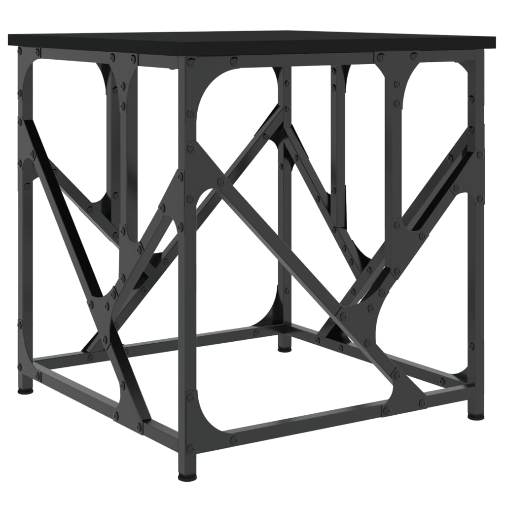 Tavolino da Salotto Nero 45x45x47,5 cm in Legno Multistrato | homemem39