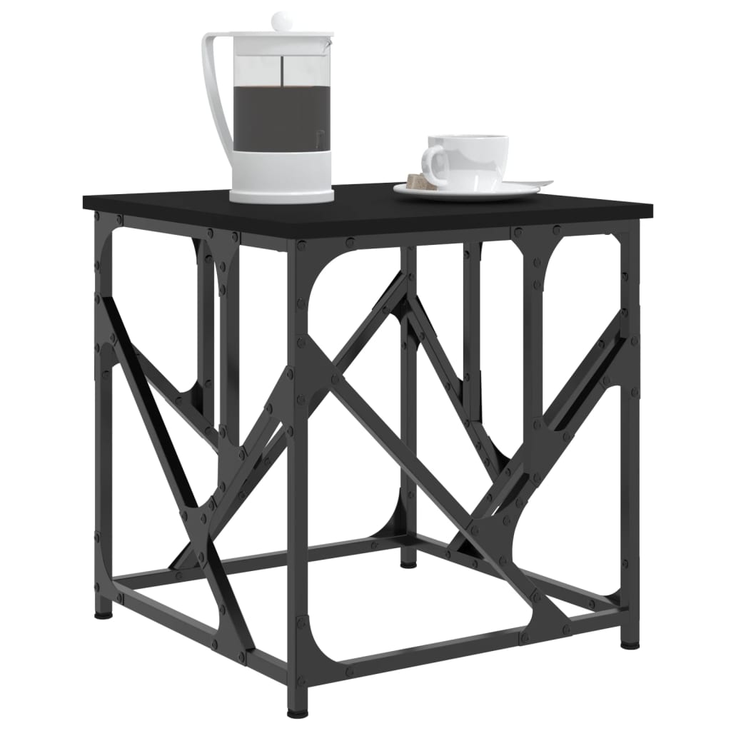 Tavolino da Salotto Nero 45x45x47,5 cm in Legno Multistrato | homemem39