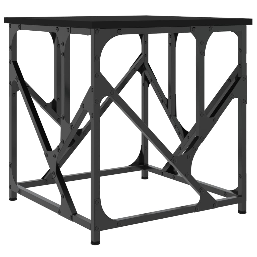 Tavolino da Salotto Nero 45x45x47,5 cm in Legno Multistrato | homemem39