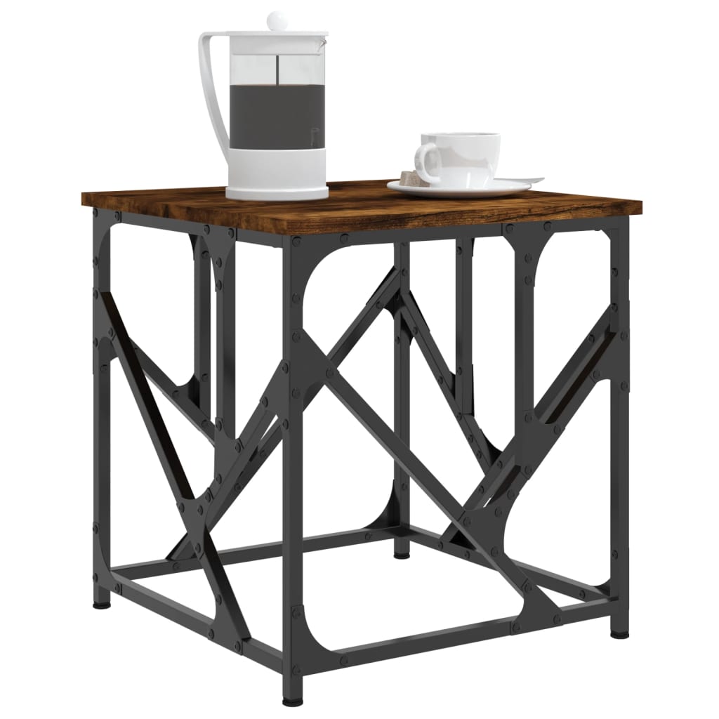 Tavolino da Salotto Rovere Fumo 45x45x47,5 cm Legno Multistrato | homemem39