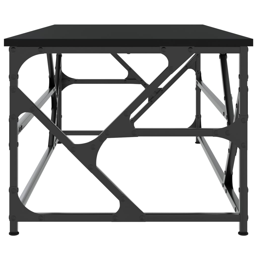 Tavolino Salotto Nero 100x50x40cm Legno Multistrato | homemem39