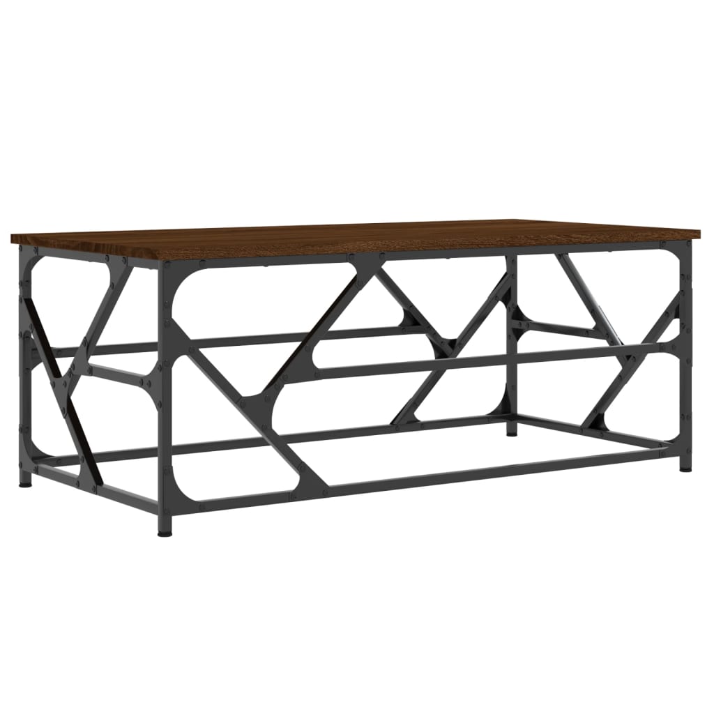 Tavolino Salotto Rovere Marrone 100x50x40cm Legno Multistrato | homemem39