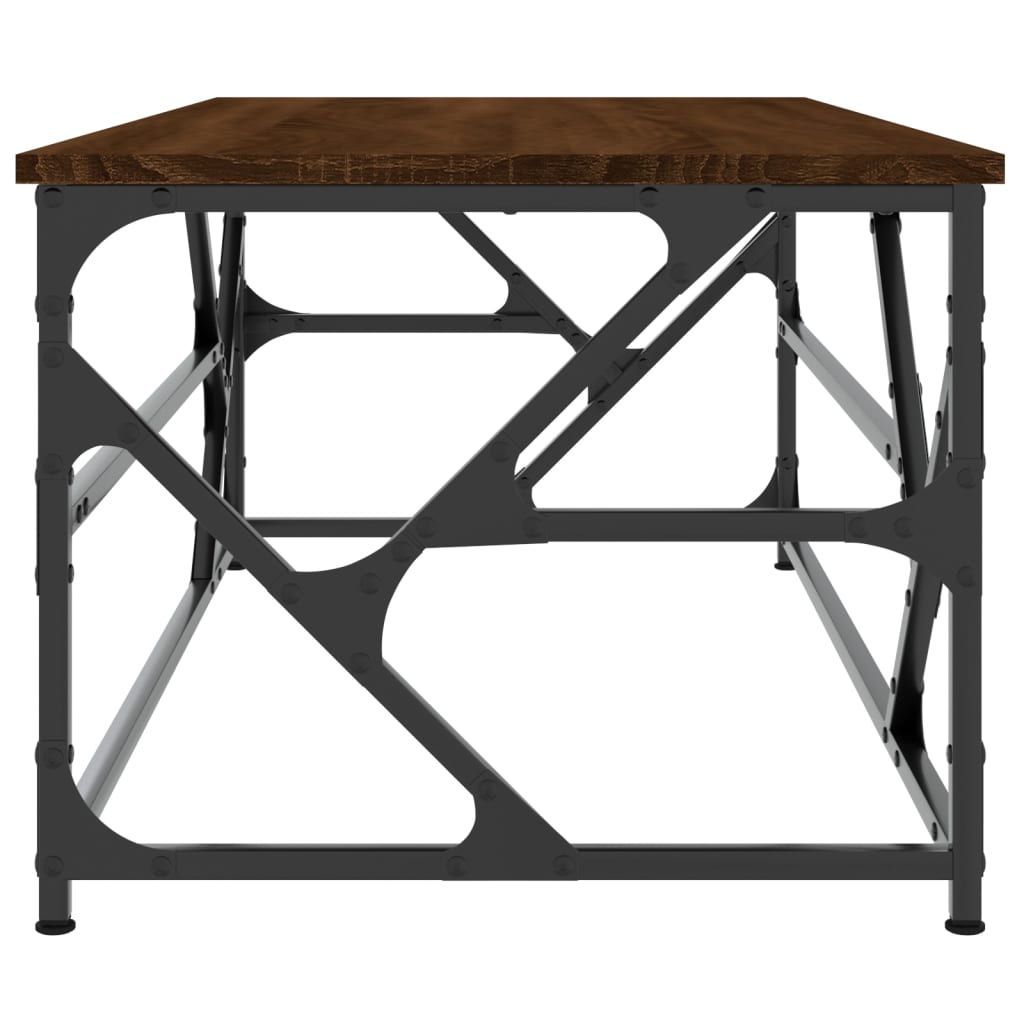 Tavolino Salotto Rovere Marrone 100x50x40cm Legno Multistrato | homemem39