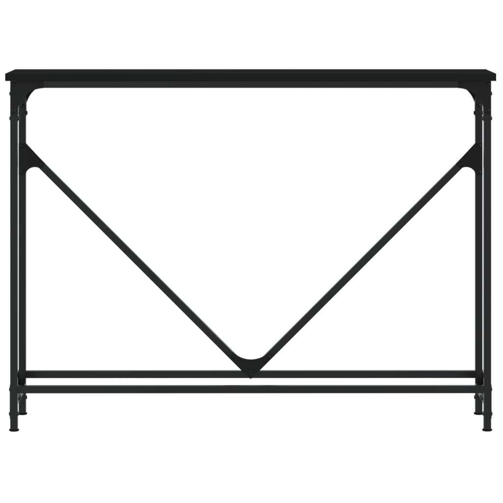 Tavolino Consolle Nero 102x22,5x75 cm in Legno Multistrato