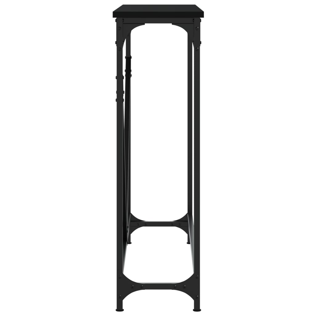 Tavolino Consolle Nero 102x22,5x75 cm in Legno Multistrato