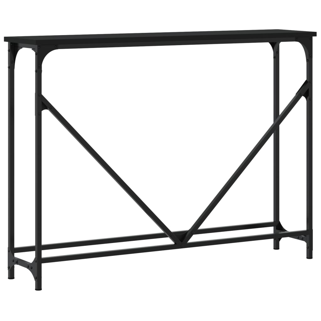 Tavolino Consolle Nero 102x22,5x75 cm in Legno Multistrato - homemem39
