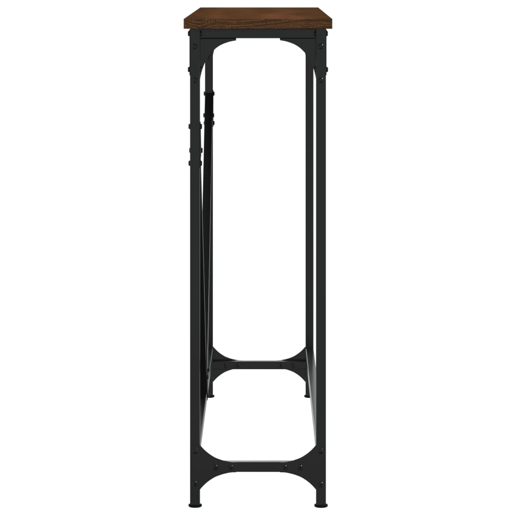 Tavolo Consolle Rovere Marrone 102x22,5x75 cm Legno Multistrato - homemem39