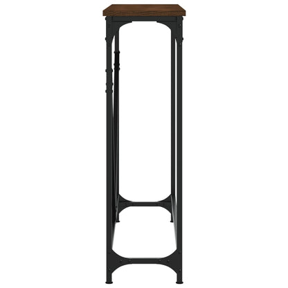 Tavolo Consolle Rovere Marrone 102x22,5x75 cm Legno Multistrato - homemem39