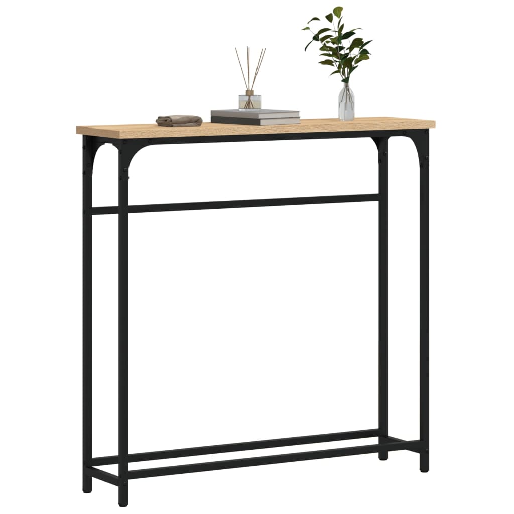 Tavolo Consolle Rovere Sonoma 75x19,5x75 cm Legno Agglomerato | homemem39
