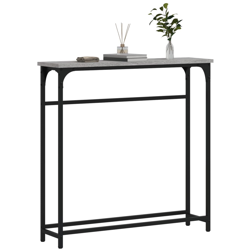 Tavolino Consolle Grigio Sonoma 75x19,5x75 cm Legno Multistrato | homemem39
