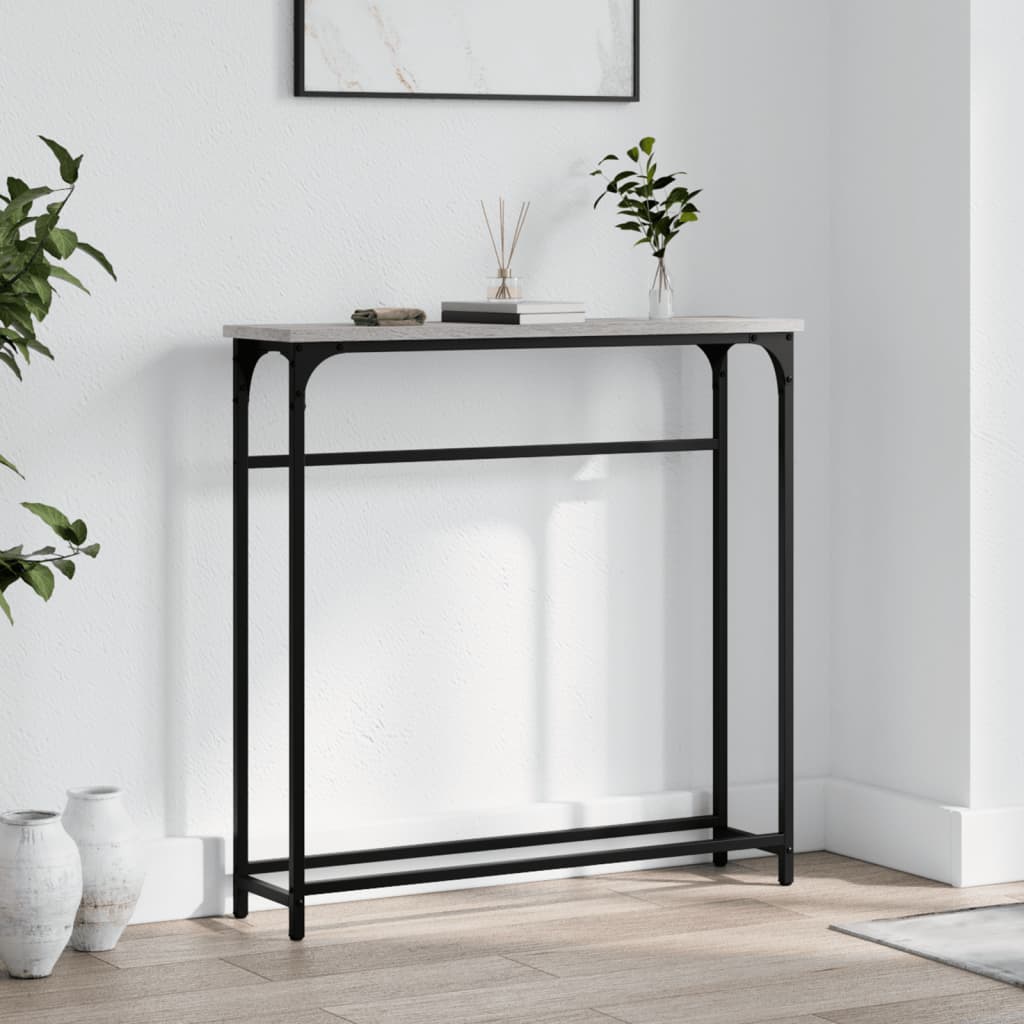 Tavolino Consolle Grigio Sonoma 75x19,5x75 cm Legno Multistrato | homemem39