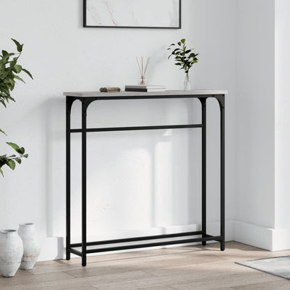 Tavolino Consolle Grigio Sonoma 75x19,5x75 cm Legno Multistrato | homemem39