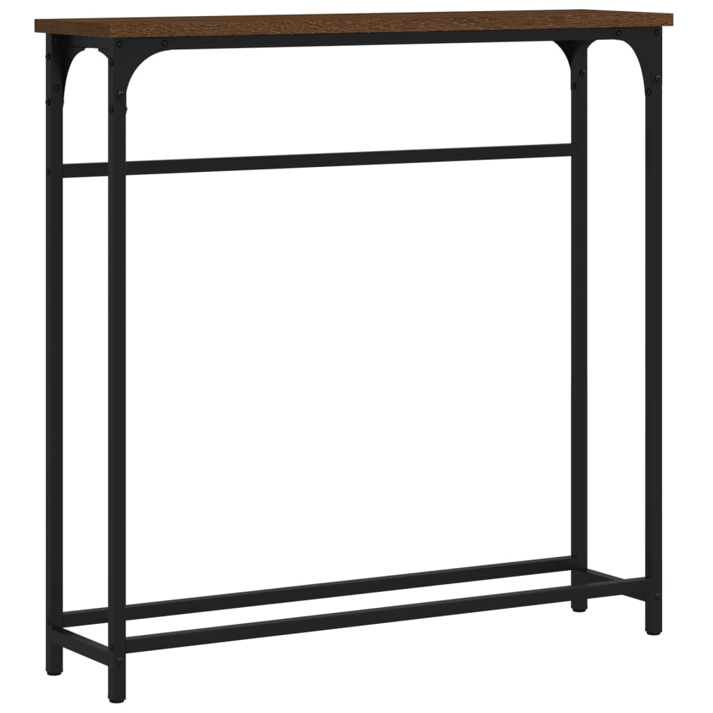 Tavolino Consolle Rovere Marrone 75x19,5x75cm Legno Multistrato | homemem39