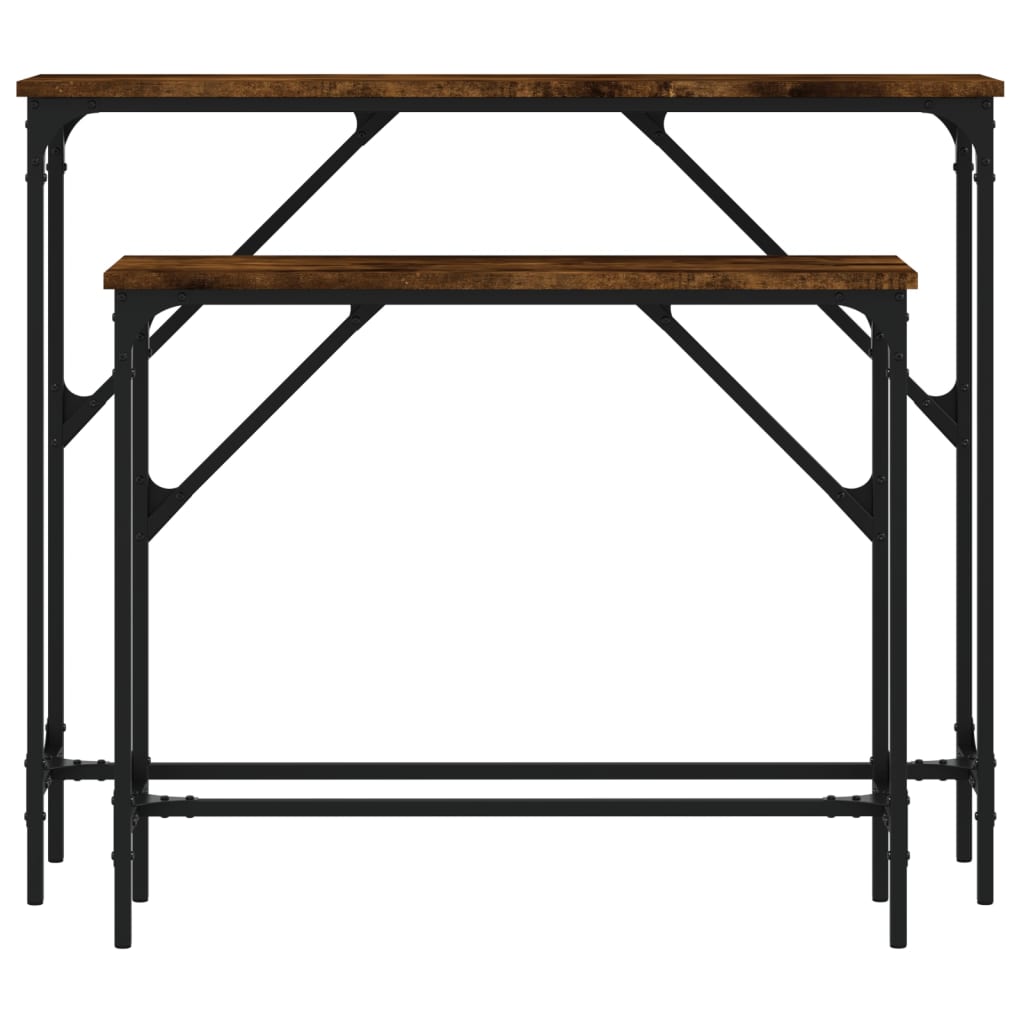 Tavolini Consolle 2 pz in legno multistrato