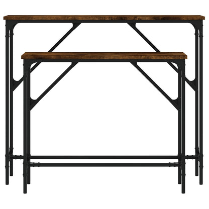 Tavolini Consolle 2 pz in legno multistrato